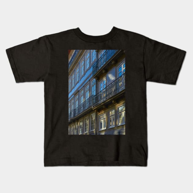 Porto Blue Kids T-Shirt by mbangert